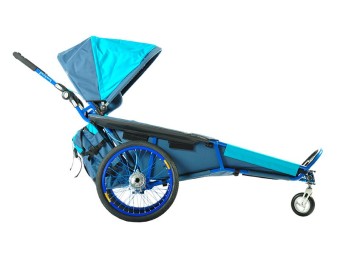 xROVER special needs stroller size L model "ALL IN ONE" - Blue - folding seat and backrest