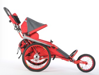 xROVER special needs stroller size M model "ALL IN ONE" - Red - folding seat and backrest