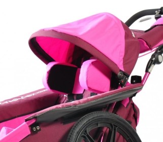 xROVER special needs stroller size M model "ALL IN ONE" - Pink - folding seat and backrest