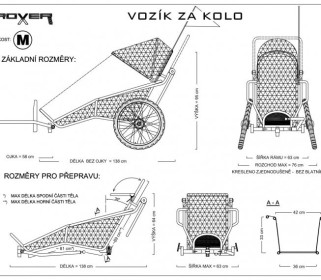 xROVER silla de paseo necesidades especiales talla M modelo "ALL IN ONE" - asiento y respaldo abatibles