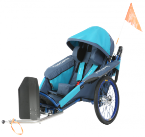 xROVER special needs stroller size M model "ALL IN ONE" - Blue - folding seat and backrest - Malin