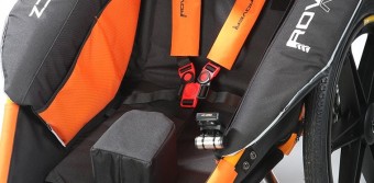 xROVER special needs stroller size L model "ALL IN ONE" - Orange - folding seat and backrest