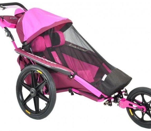 xROVER special needs stroller size M model "ALL IN ONE" - Pink - folding seat and backrest
