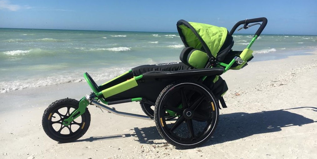 Strollers can be equiped with wheels designed for beaches